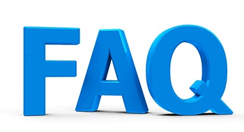 Blue FAQs about dentures. 