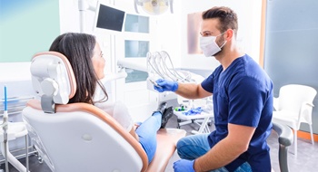 woman in dental chair