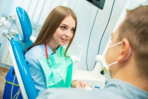 woman in dental chair