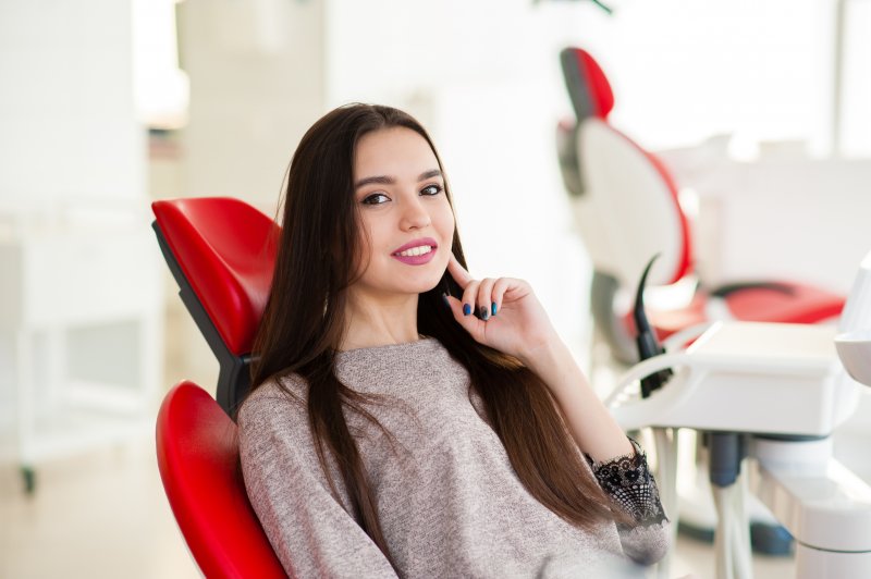 woman waiting to get cosmetic dentistry in Daytona Beach